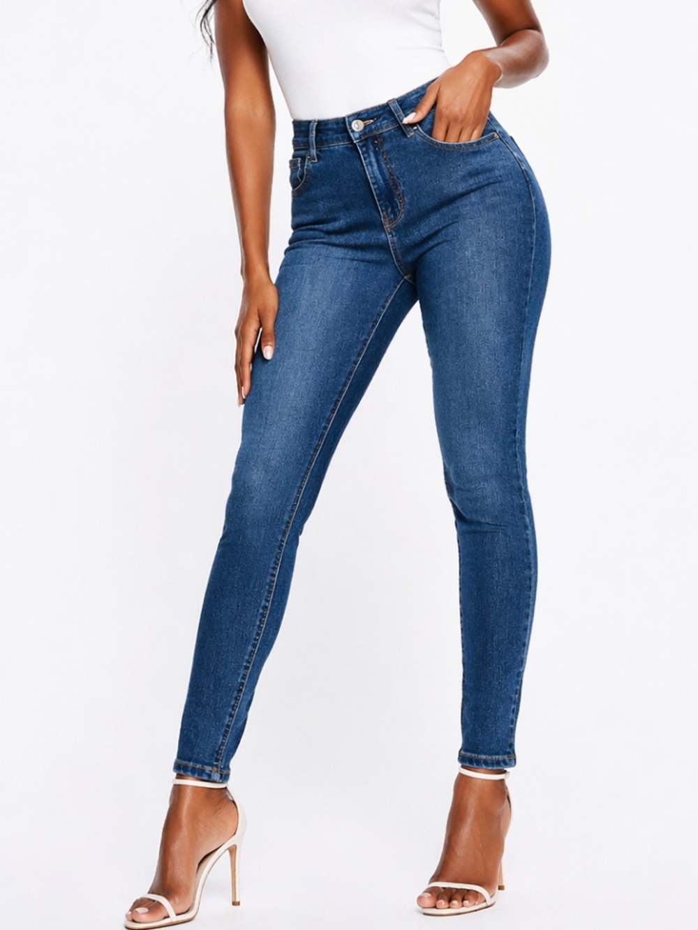 Curve Appeal High Rise Comfort Comfort Waist Skinny Jeans- AS IS - Picture 2 of 14